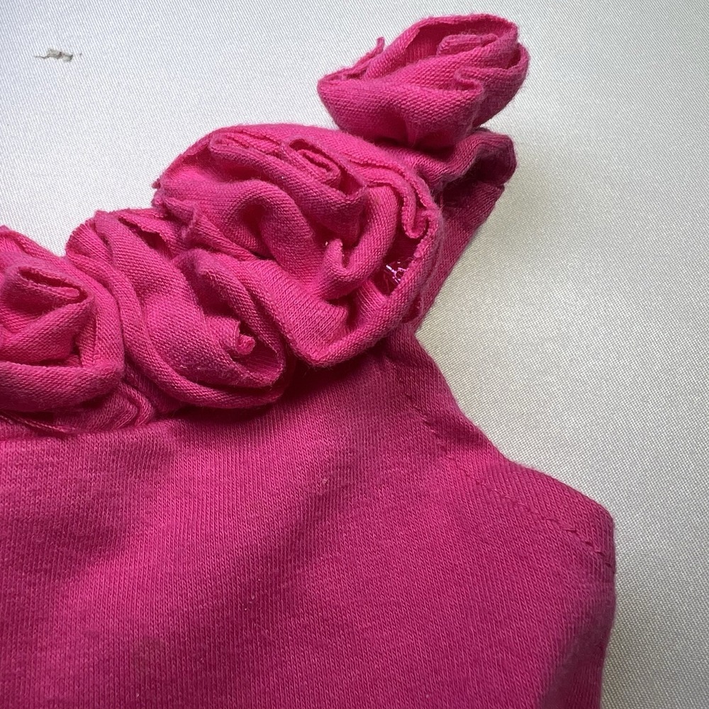 Build‎ A Bear Workshop Clothes Pink Floral Rose Flower Rosette Gem Dress - Picture 2 of 9